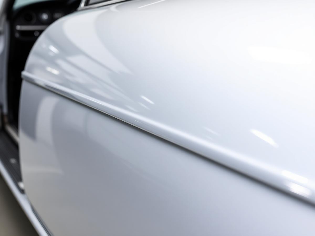 Door panel scratch repair - after